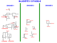 Mapa bludit v Citadele